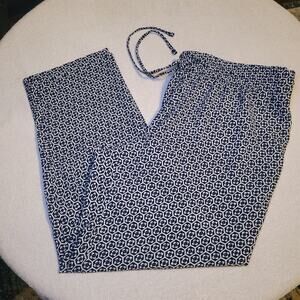 Talbots Petites Women's Blue Honey Kikkou Design Pull On Lounge Jogger Pants 1XP